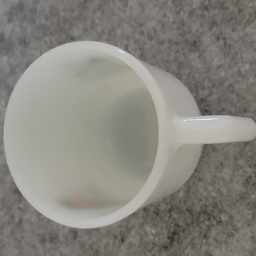 Anchor Hocking / Fire King Chickadee Design Milk Glass Mug EUC - Picture 5 of 5